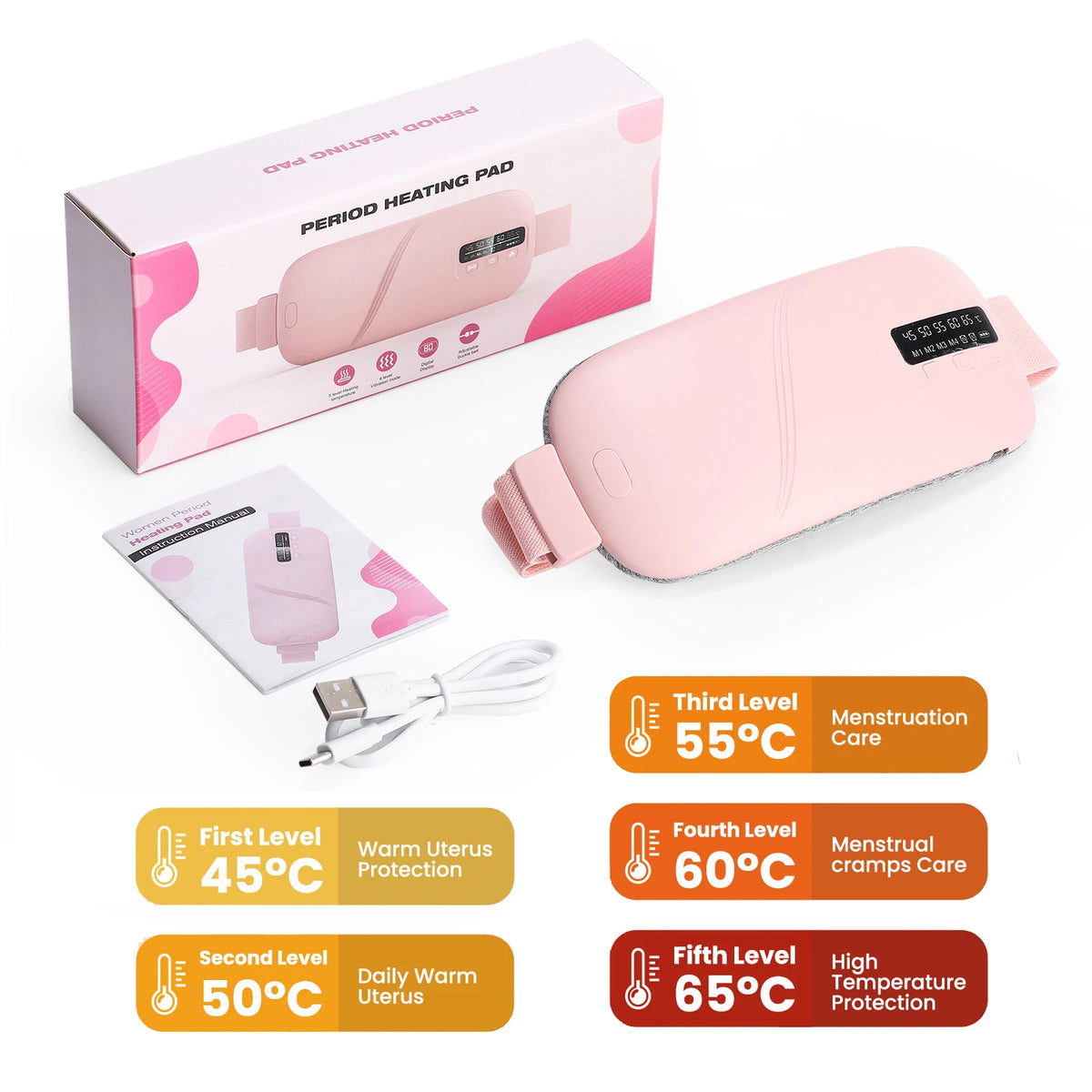 Heated Period Comfort Belt with Vibration