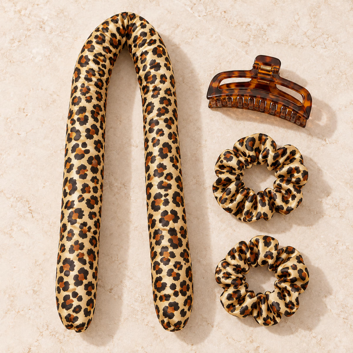 4-Piece Satin Heatless Curling Set