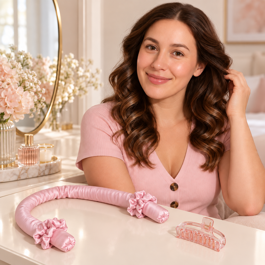 4-Piece Satin Heatless Curling Set